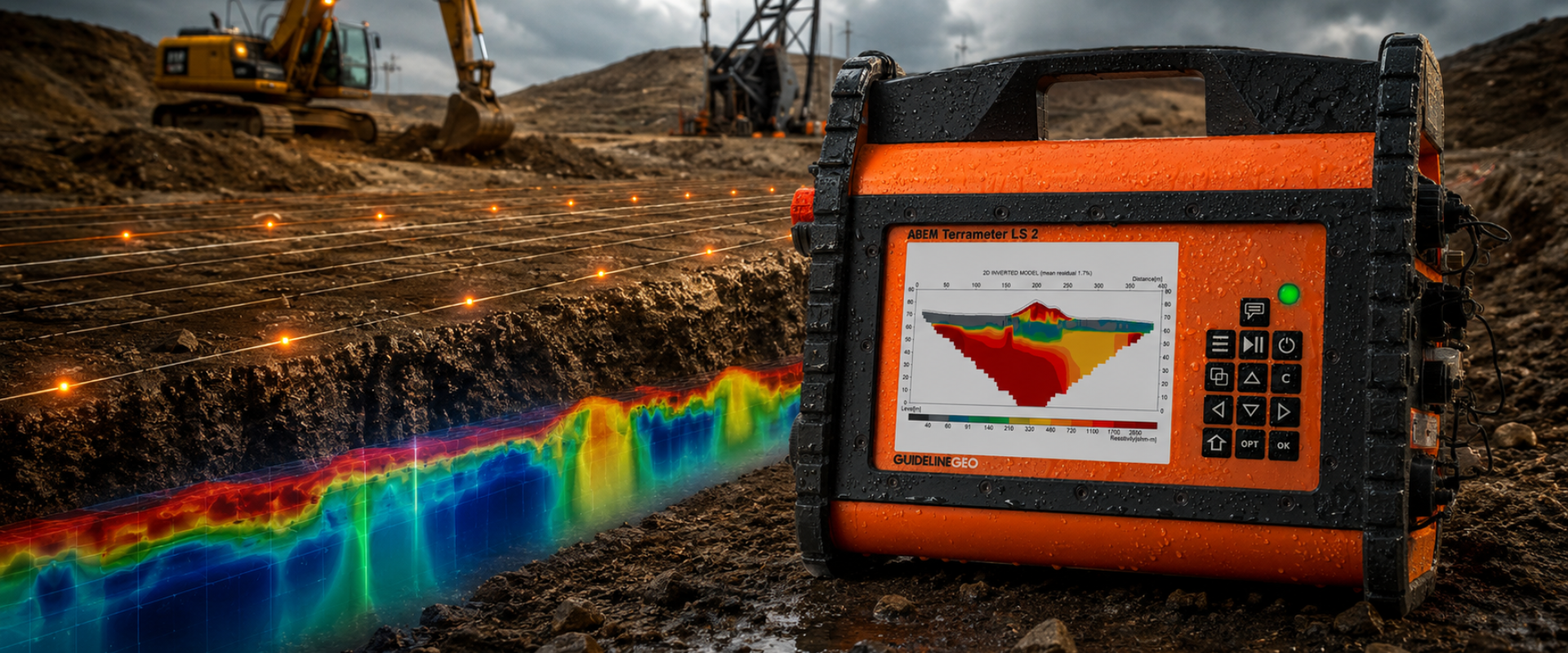Resistivity Imaging ERT เครื่องมือสำรวจความต้านทานไฟฟ้าใต้ดิน